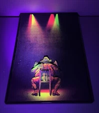 Vintage B.T.G. Hand Arts Florescent 3D Wall Art  Pictures Signed By The Artist