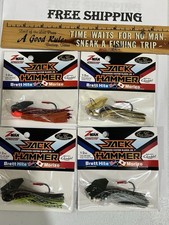 LOT OF 4 Z-MAN CHATTERBAIT JACK HAMMER  1/2OZ LURES 4 DIFFERENT COLORS NIPS