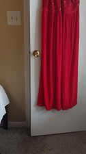 Red Sequin Evening Gown Size 16