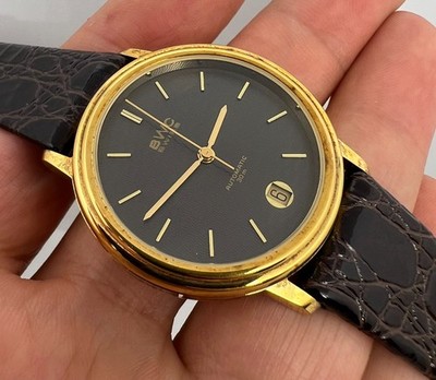 BWC  ETA 2824-2 MENS AUTOMATIC WATCH GOLD PLATED NOS CONDITION