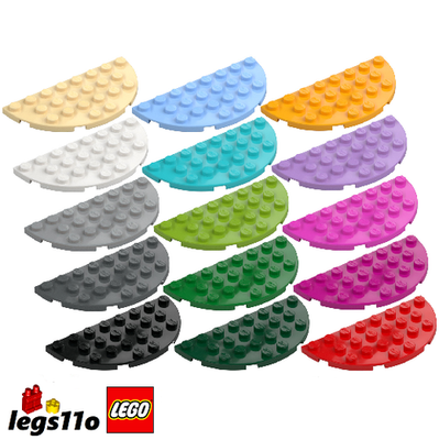 LEGO 22888 - Pack of 1x 2x 4x - NEW Plate 4x8 Round Half Circle | eBay