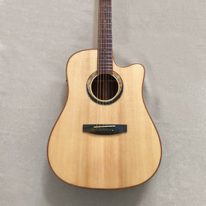 41"  EQ  Acoustic Guitar Solid Spruce Top Dreadnought Cutaway Bone Nut Gigbag