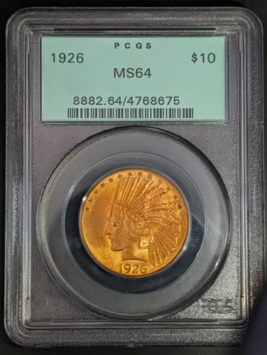 PCGS MS64 1926 Indian $10 Gold Eagle 0.4838 Oz Gold US Coin OGH 4768675