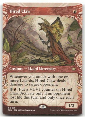 Hired Claw (Showcase) #317 (NM) Bloomburrow BLB Magic MTG