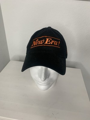 New Era Strapback Hat New Era Logo Black Orange One Size Adjustable Embroidered
