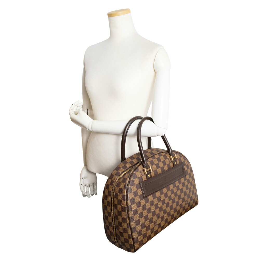 Louis Vuitton Nolita Damier Handbag Brown Gold N41455 Used image 8