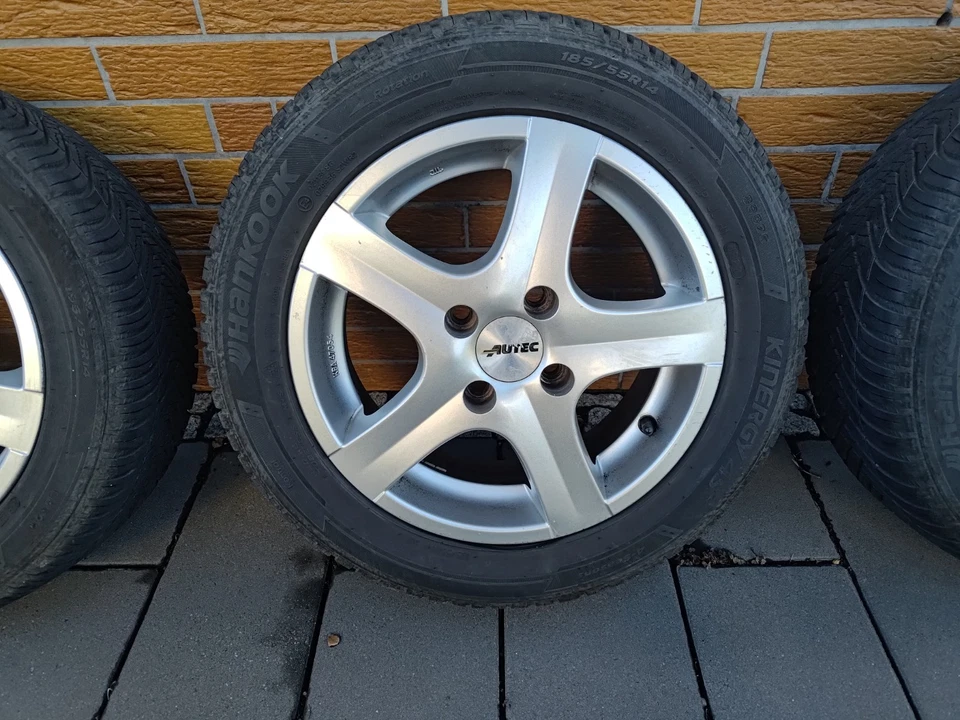 Alu/LM-Kompletträder m. Ganzjahresreifen 185/55 R14, 5,5x14 ET38, Polo/Golf/Up! - Bild 4 von 4