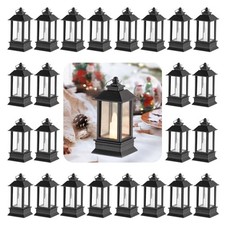 Lanterns Decorative Indoor: 24 Pcs Mini Lanterns for Wedding Table Black