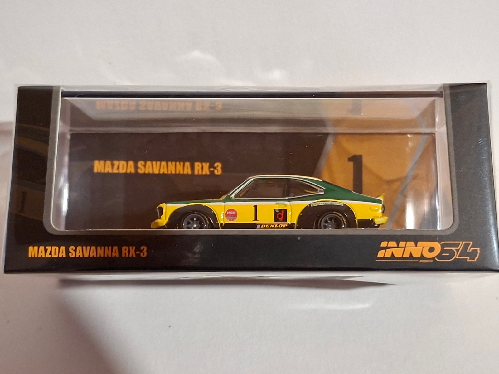 Mazda Savanna RX3 INNO64 Katayama Racing voiture miniature 1/64 de sport JDM CP18