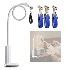 CPAP Hose Holder for Bed, Adjustable CPAP Hose Hanger with 3-Pack CPAP Hose H...