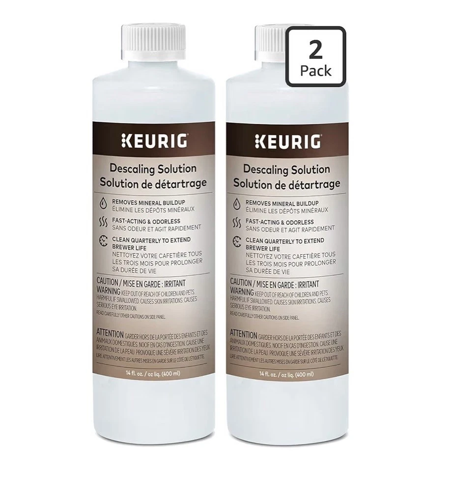 2 pack KEURIG Coffee Brewer Cleaner Descaling Solution Odorless New Sealed 28 oz