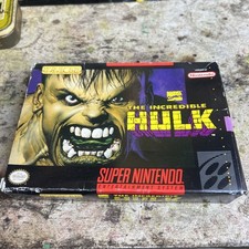 Thumbnail of ebay&reg; auction 397037050260 | The Incredible HULK Nintendo SNES -- SELTEN Komplett CIB Boxed
