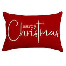 Red Christmas Pillow Cover 12 x 20 Inch