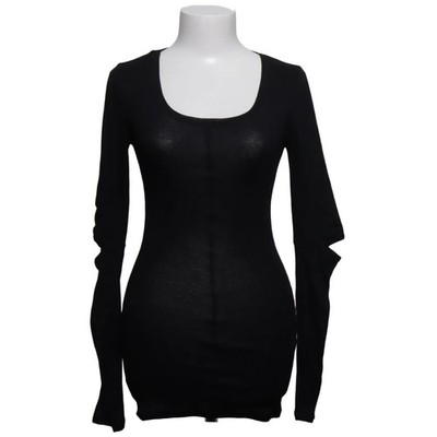 Zara, Langarmshirt, Größe: S, Schwarz, Baumwolle, Einfarbig, Damen #MEK