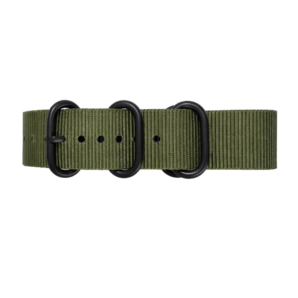 Bracelet montre Nato ZULU en nylon vert-olive anti-rupture pour boîtier homme