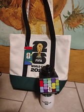 FIFA World Cup 2026 Soccer Tote Bag,WhiteGreenBlack With Official Water Bottle  