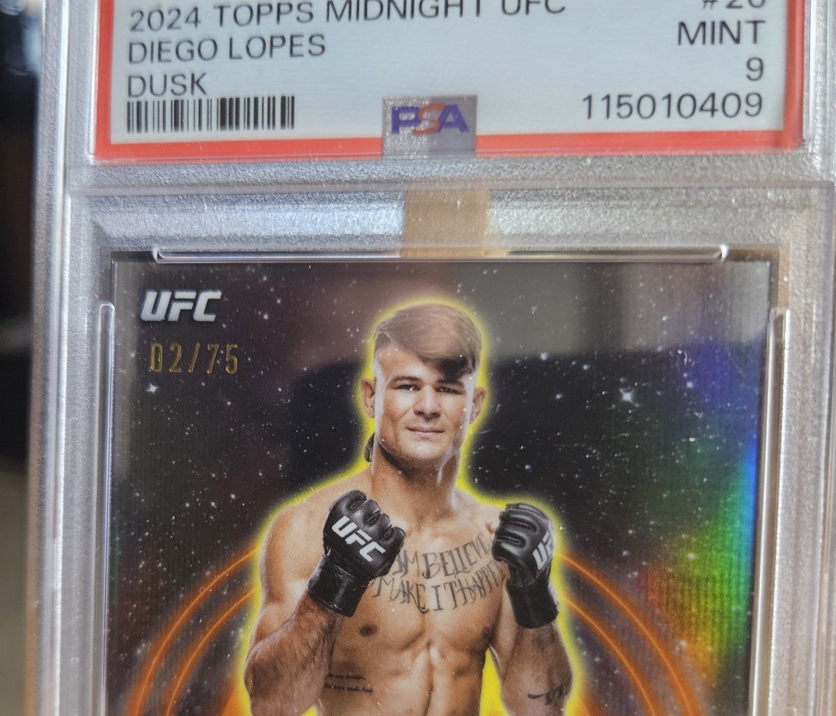 2024 Topps Midnight UFC - Diego Lopes #26 Dusk /75 (RC) for sale
