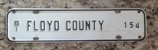 1961 Floyd County, VIRGINIA VA LICENSE PLATE TOPPER COUNTY TAG CAR, Low Number
