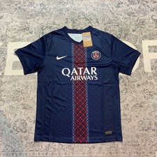 Nike PSG Soccer Jersey Mens Medium Navy Blue NWT Qatar Airways Home Kit