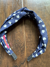 Cara New York Blue and White Heart Knotted Headband Girl Woman Valentines