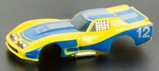 Vintage Aurora AFX Chevy Greenwood Corvette Yellow 12 HO Scale Slot Car Body