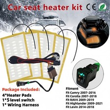 Seat Heater Set 2 Seats Heated Seat 2-dials Switch Fit Many Toyota Car Auto