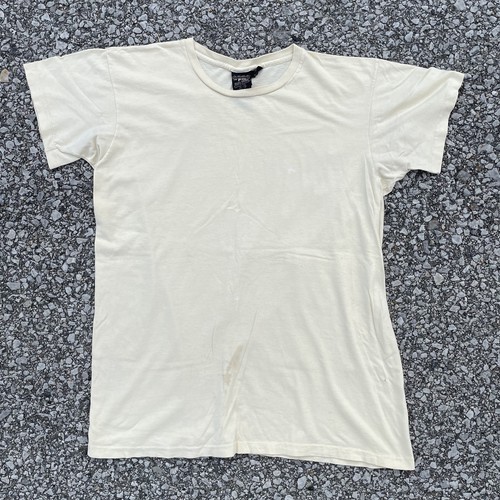 RRL, Vintage Double RRL Shirt Mens Large Beige Distressed Work Tee Ralph Lauren USA