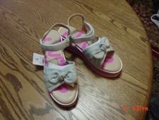 Girls Blue Denim Wedge Sandals by Justice Read MEASUREMENTS NOT TODDLERS