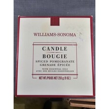 Williams Sonoma Spiced Pomegranate Candle 9 oz Paraffin Free Beeswax Vegetable