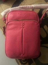 American leather Crossbody Pink Bag NWT