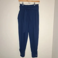 Lauren Ralph Lauren Women's Belted Pleated Ponte Ankle Pants XS