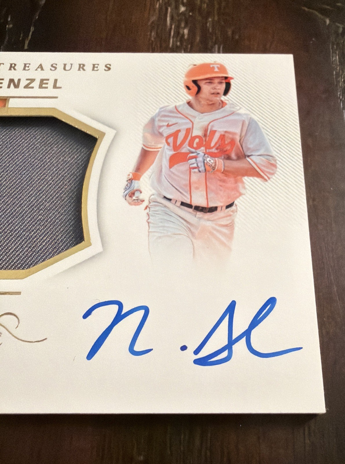 Nick Senzel 2018 Panini National Treasures Baseball Patch Auto /49 Tennessee 🔥 view 3