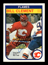 1982-83 O Pee Chee # 44 Bill Clement Autograph Signed Auto Card (M2) Flames