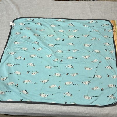 Gymboree Blue Ant Anteater Reversible Double Sided Baby Blanket 100% Cotton 2013