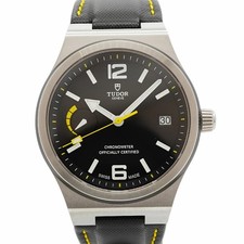TUDOR WATCH NORTH FLAG 91210N AUTOMATIC DATE BLACK DIAL SEE-THROUGH BACK MEN
