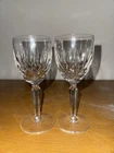Vintage Waterford Kildare Crystal Pair Claret Wine Glasses / Goblets 6½" Ireland