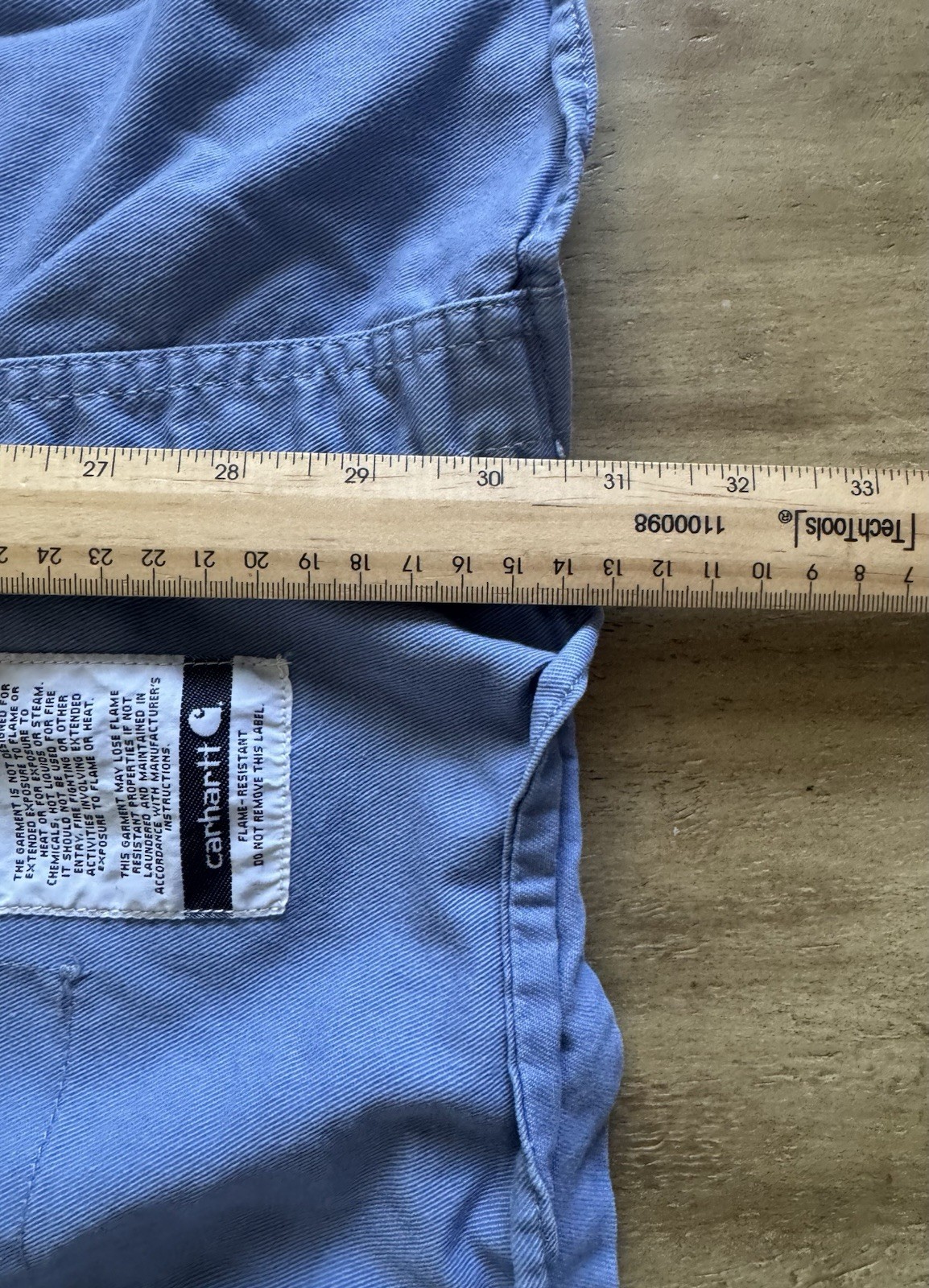 Carhartt Flame Resistant FR Button Down Shirt Mens XL Long Sleeve HRC 2 Blue thumbnail 9