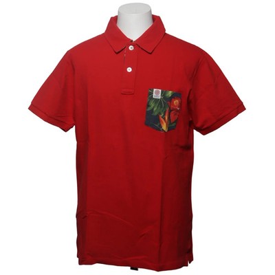 Franklin Marshall, Poloshirt, Größe: XXL, Rot/Mehrfarbig, Baumwolle, Print #h0O