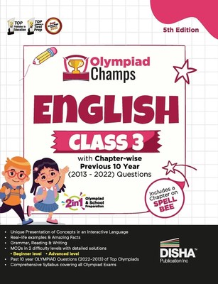 Disha Experts | Olympiad Champs English Class 3 with Chapter-wise Previous 10...