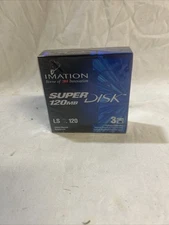 Imation SuperDisk 120MB LS-120 Super Disk, 3-Pack w/Jewel Cases, New Sealed NOS