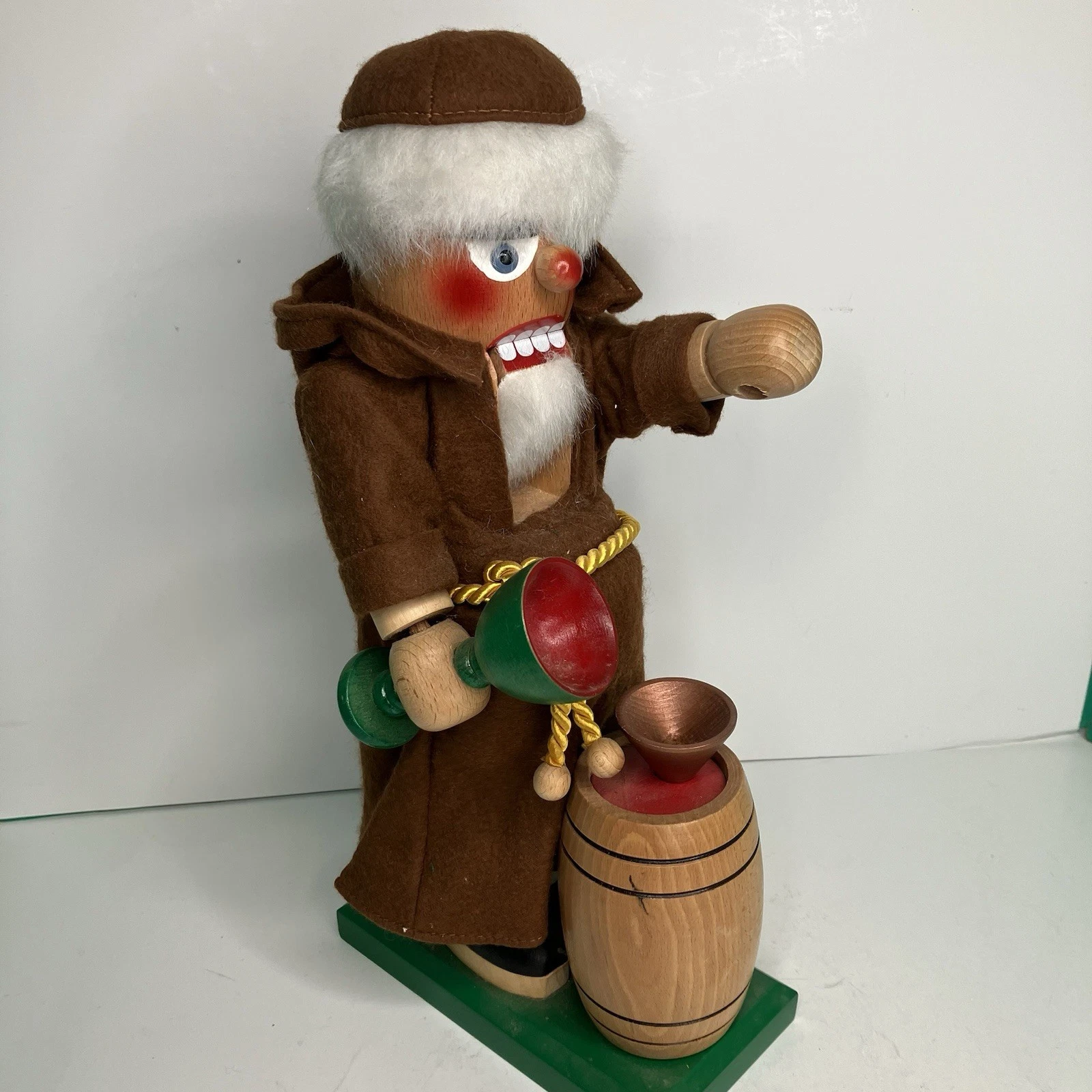 Steinbach Nutcracker Bacchus Monk Wine Maker 14" Tall Vintage No Box