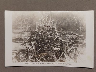 RPPC Unposted - General View Of Quebec Bridge After The Collapse