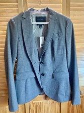 Women's Banana Republic Two Button Gray Suit Jacket Blazer, NWT