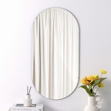 Specchio Ovale da Parete Senza Cornice per Bagno Ingresso Camera da Letto