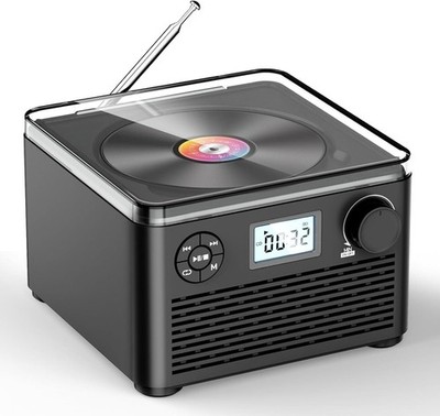 Portable CD Player with Speakers Dual Rechargeable Bluetooth Boombox FM Radio