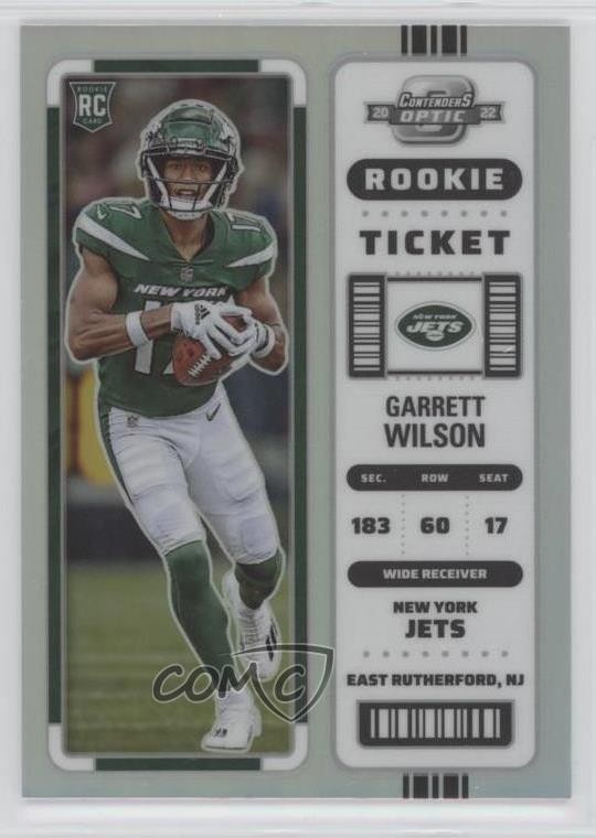 2022 Panini Contenders Optic Rookie Ticket Silver Prizm Garrett Wilson #72 4f5