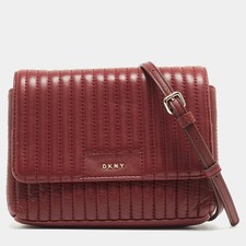 Borsa a tracolla Gansevoort in pelle trapuntata bordeaux Dkny