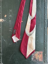 Vtg 40's Hollyrouge Hollywood California silk Hand Painted Neck Tie