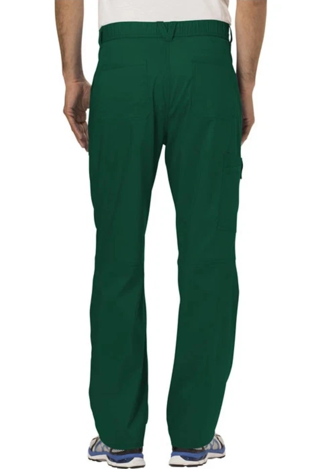 2 Pair Mens L Cherokee Workwear Scrubs Fly Front Modern Pants Hunter Green WW140 - Image 4 of 4