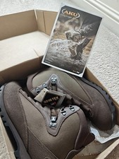 British Army Issue Aku High Liability Combat Boots Brown, Size 10L Gore-Tex New